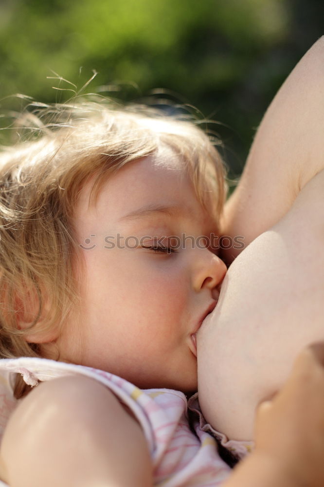 Similar – Image, Stock Photo Mother kissing newborn