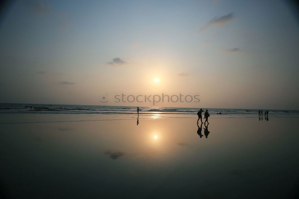 Similar – party Beach Group Shadow