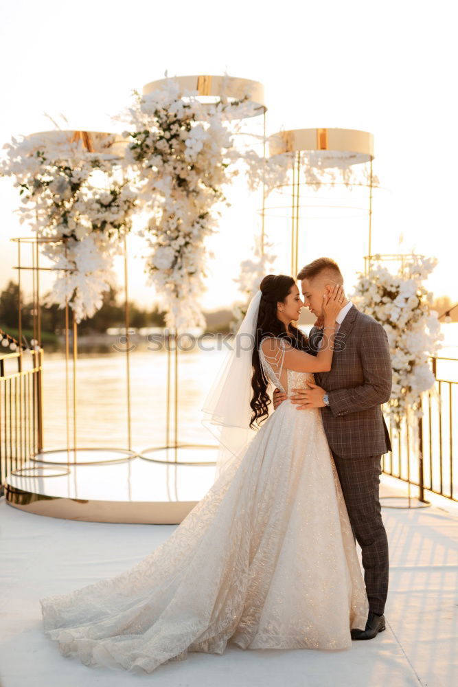 Similar – Newly married couple leaving the church.