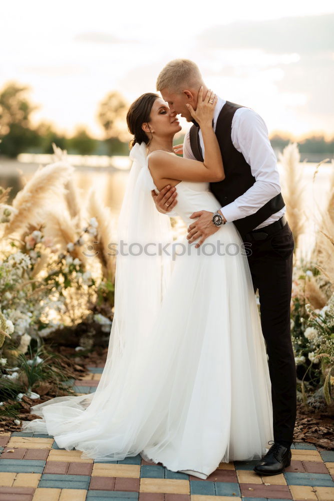 Similar – Image, Stock Photo Just married couple together