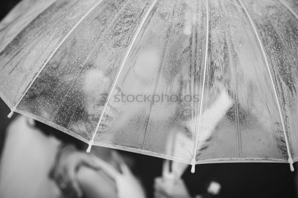 Woman under umbrella