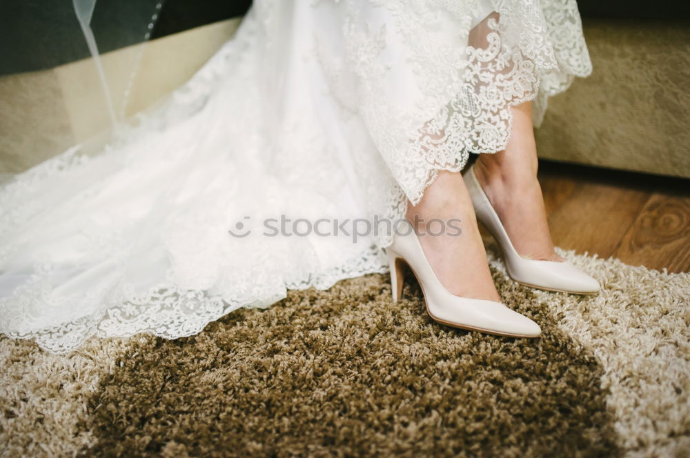 Similar – Image, Stock Photo Woman wearing shoe on lady foot