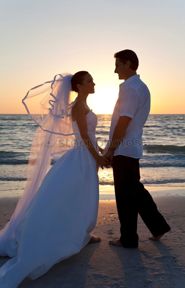 Similar – Image, Stock Photo Tender kissing bridal couple in sunlight