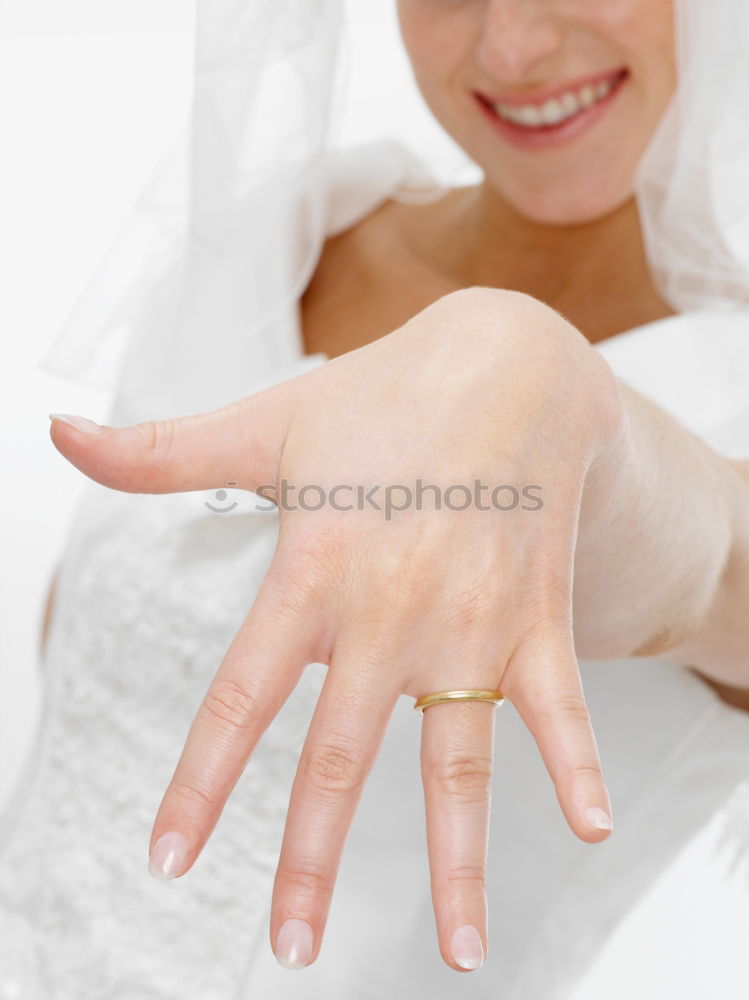 Similar – Image, Stock Photo Bridesmaid helping bride for the wedding day