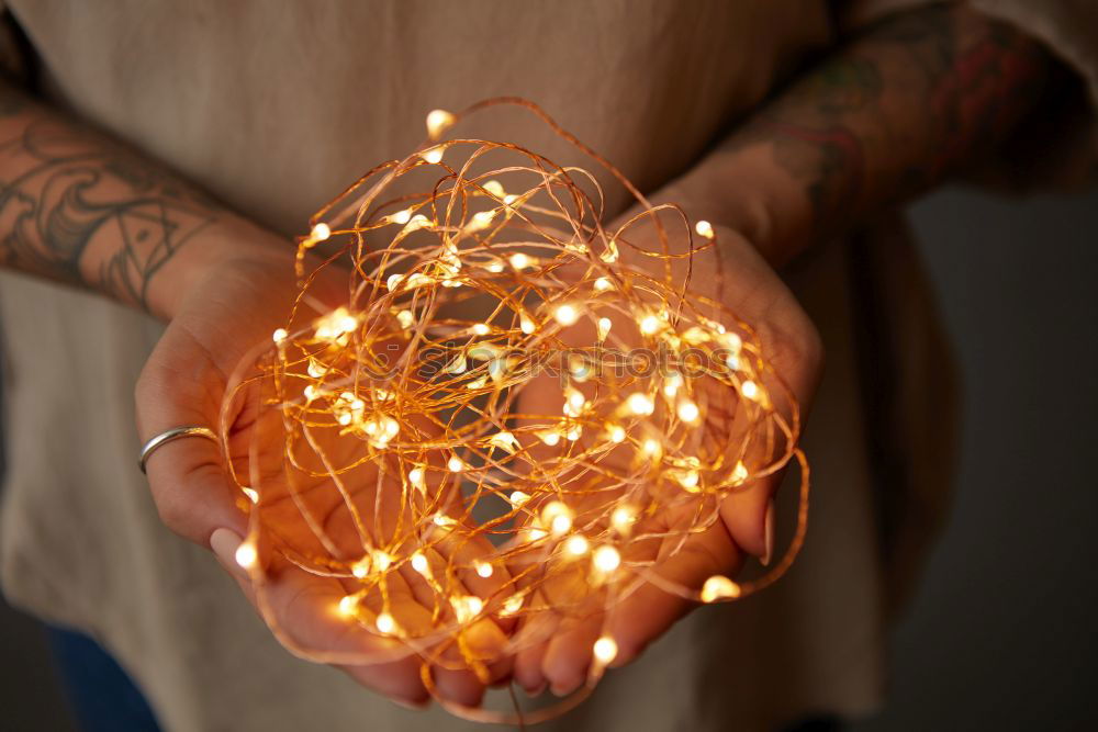 Similar – Image, Stock Photo Children’s hands holding straw stars