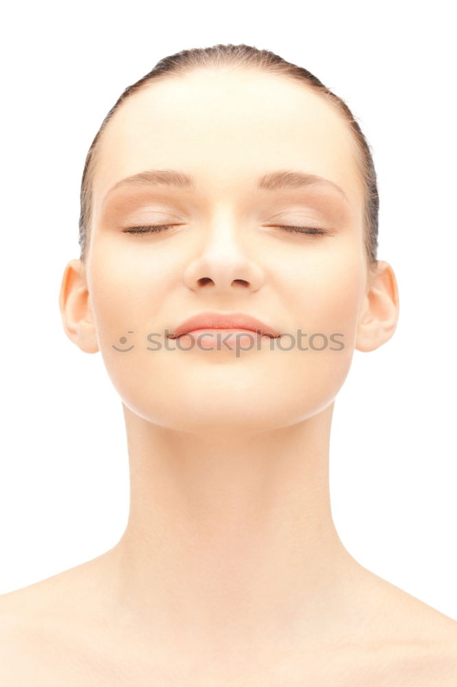 Similar – Image, Stock Photo Portrait of smiling young woman in front of white wall