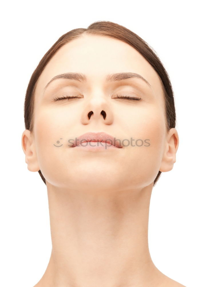 Similar – Image, Stock Photo Portrait of smiling young woman in front of white wall