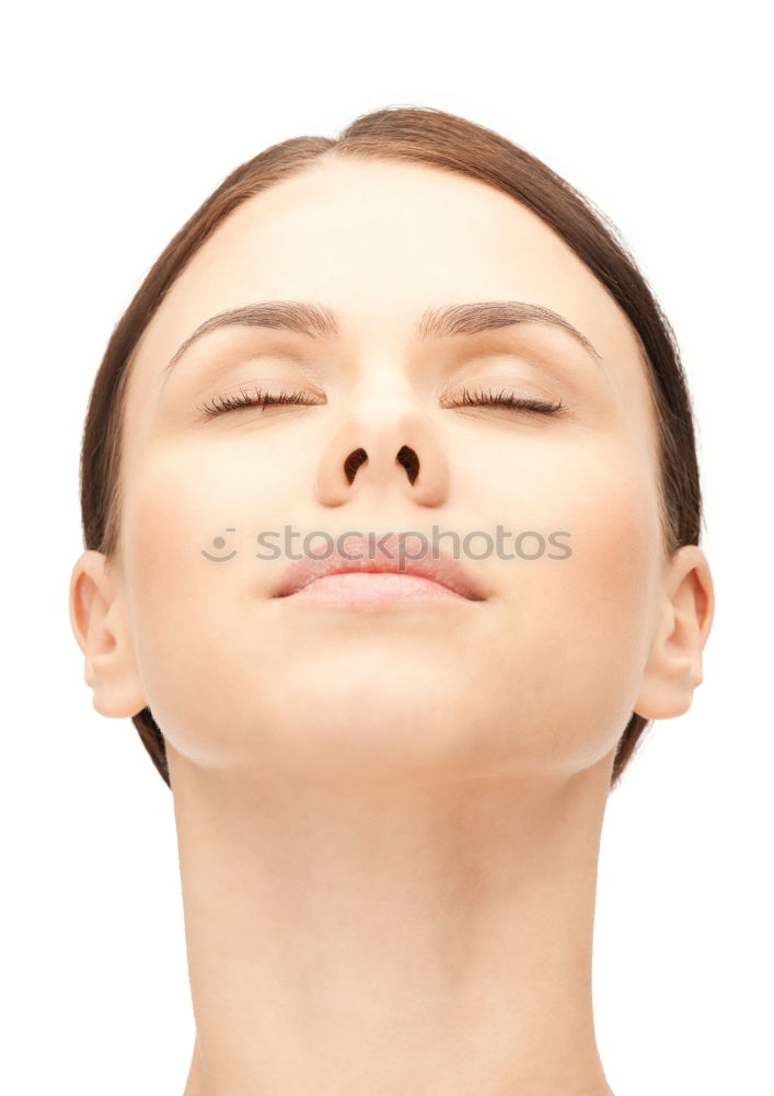 Similar – Image, Stock Photo Portrait of smiling young woman in front of white wall