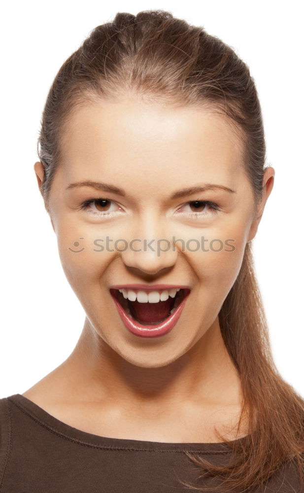 Similar – Image, Stock Photo Young blonde girl fooling around