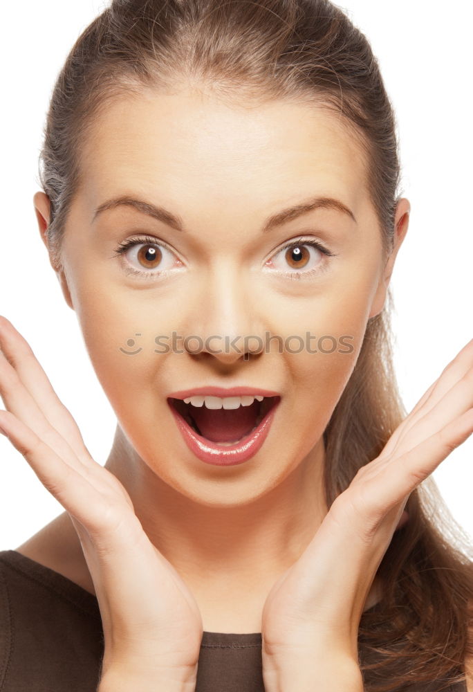 Similar – Image, Stock Photo Portrait of a young, pensive woman