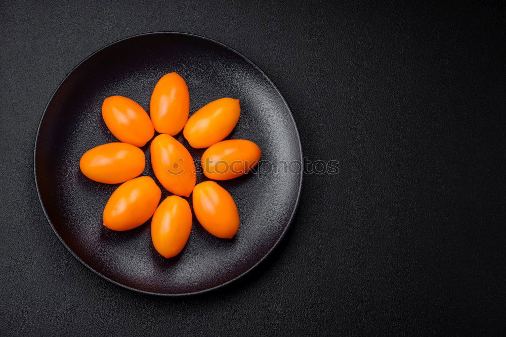 Image, Stock Photo Kumquat fruits on a dark wooden background