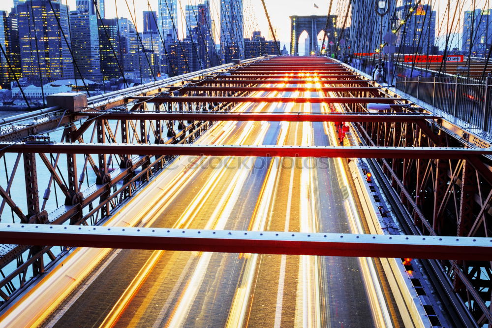 Image, Stock Photo Brooklyn Bridge Sunset