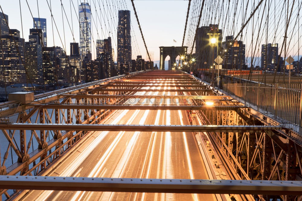 Similar – Morning traffic on the Brooklynbridge