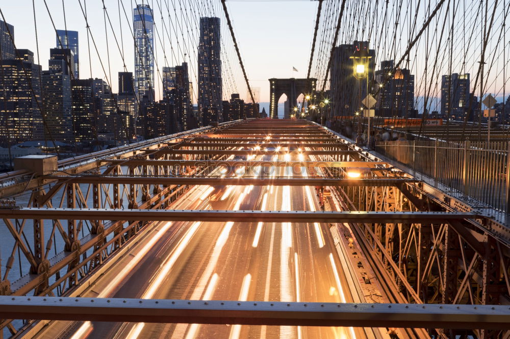 Similar – Morning traffic on the Brooklynbridge