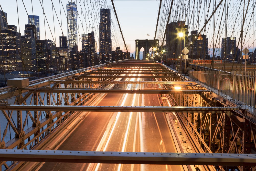 Similar – Morning traffic on the Brooklynbridge