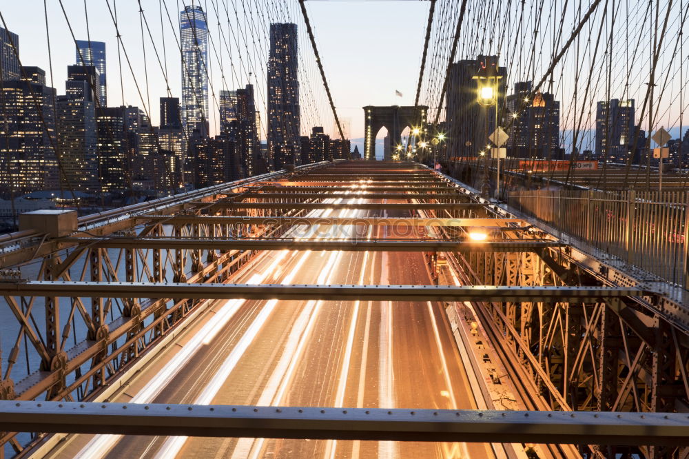 Similar – Morning traffic on the Brooklynbridge