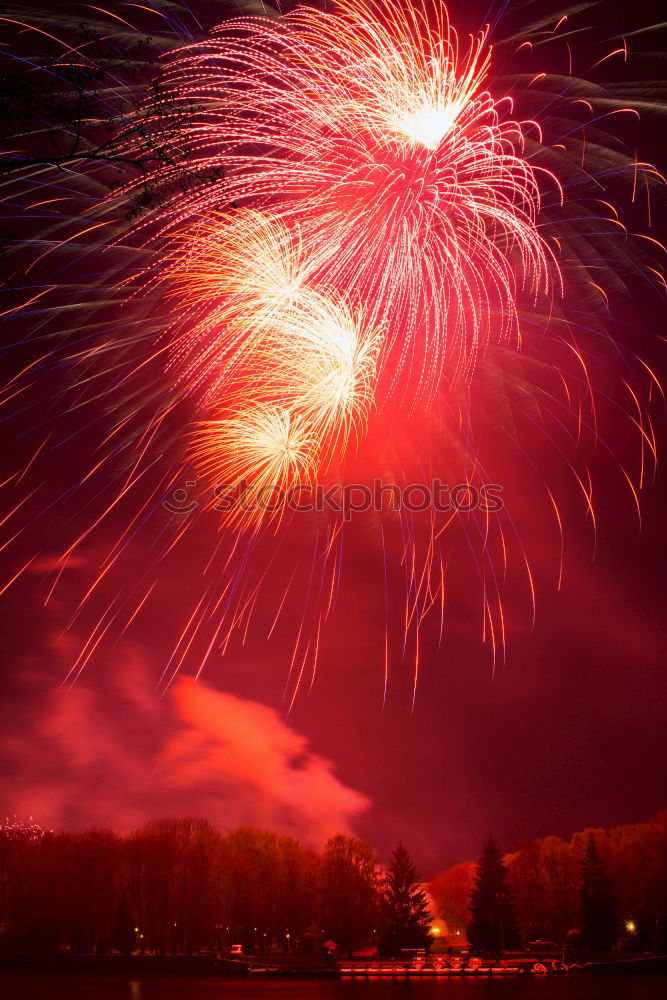 Similar – Foto Bild red firework rot Explosion