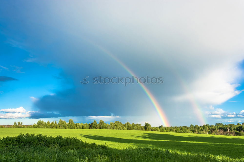 Similar – Foto Bild Regenbogen Feld Landschaft