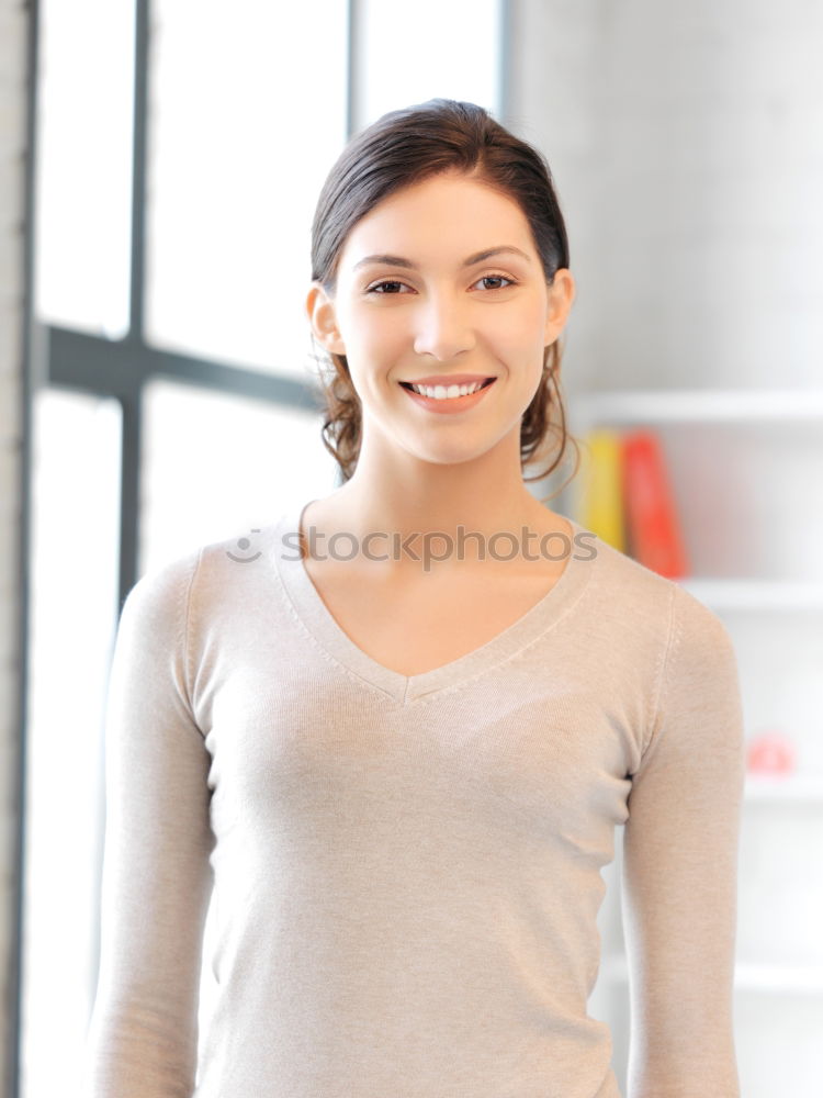 Similar – A young woman listening music on digital tablet sitting