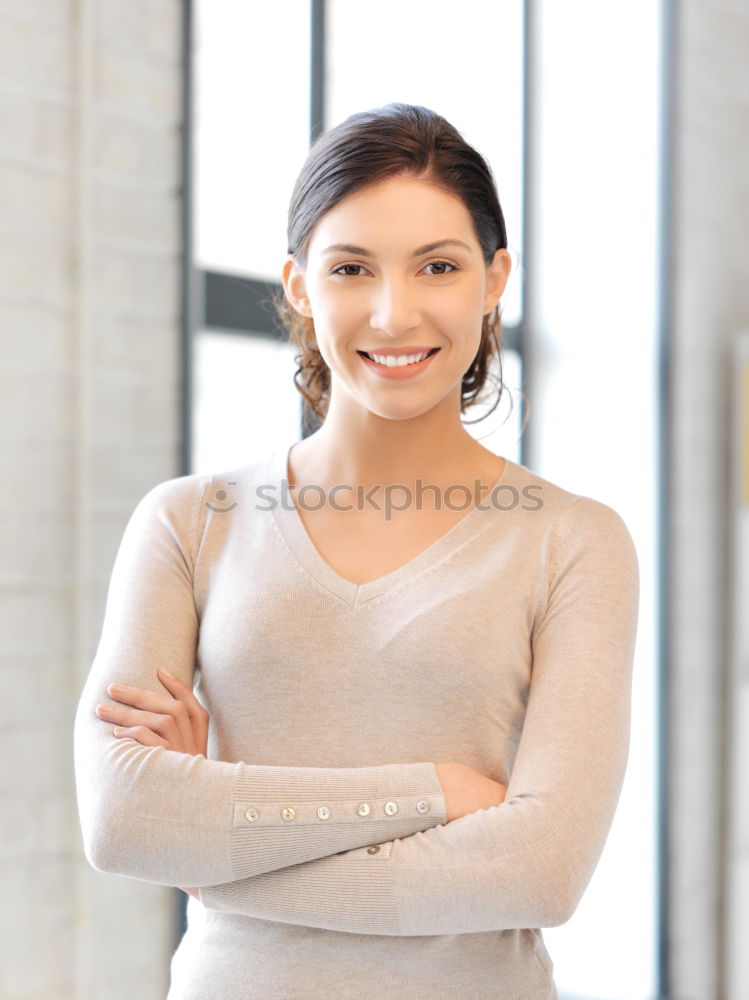 Similar – A young woman listening music on digital tablet sitting