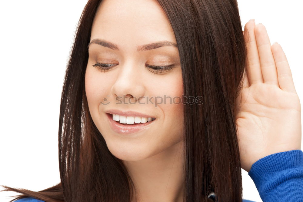 Similar – Image, Stock Photo Brunette woman with short bob hairstyle