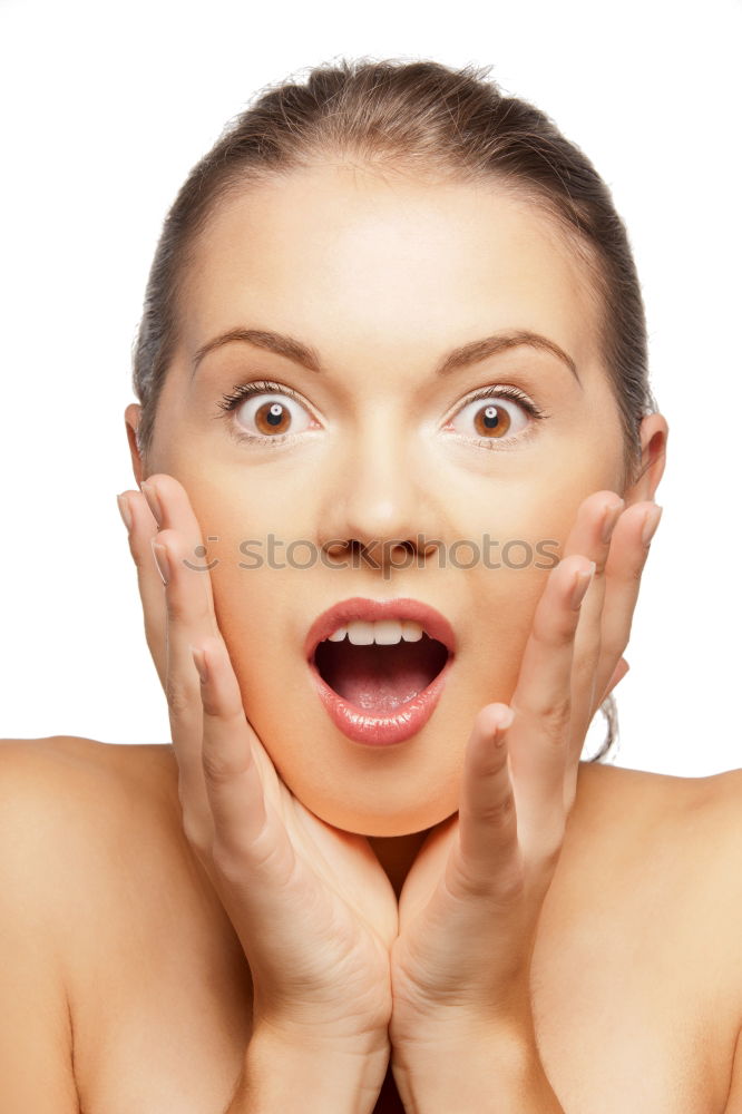 Similar – Image, Stock Photo Young blond woman receiving a head massage in a spa center