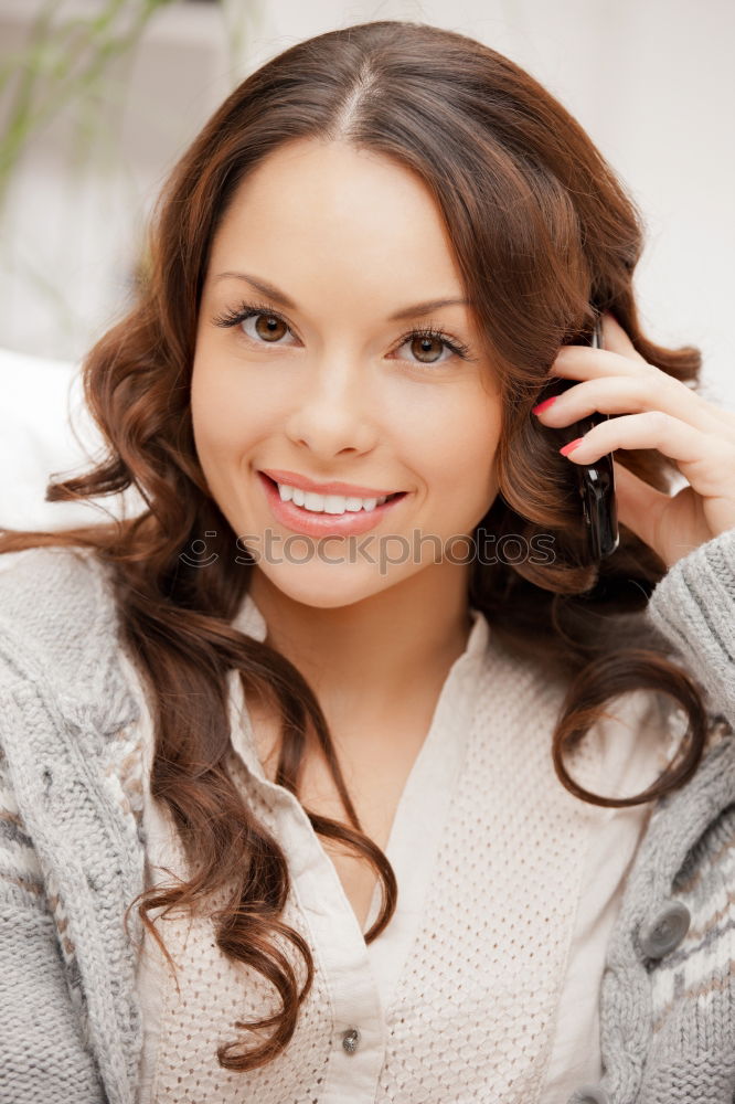 Similar – Image, Stock Photo Beautiful young woman with blue eyes smiling outdoors