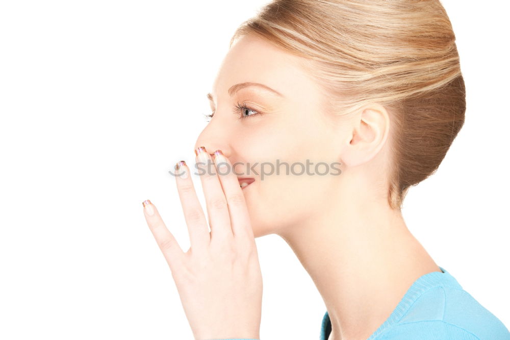 Similar – Image, Stock Photo Young woman is surprised