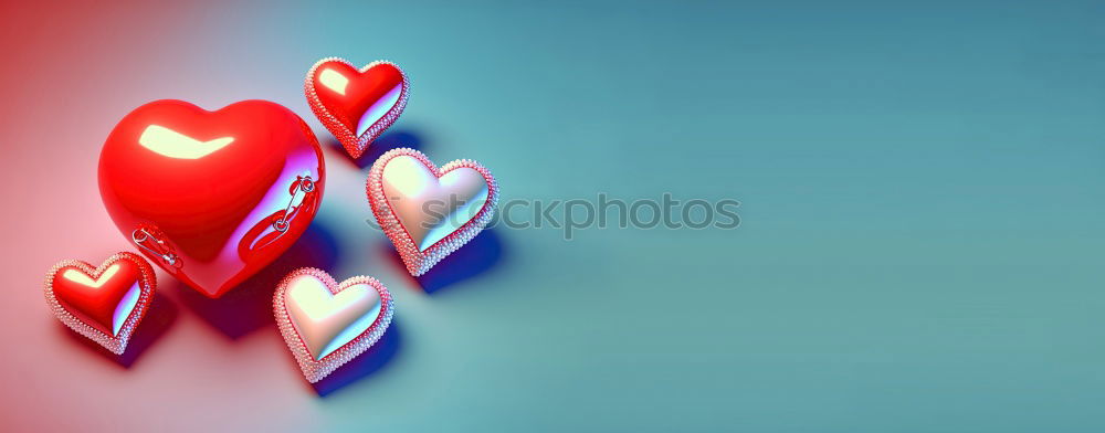 Similar – Image, Stock Photo Three stitched toy hearts, pink, red and teal on blue felt