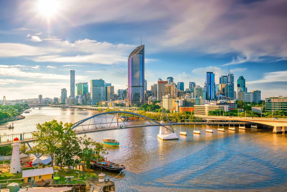 Similar – Image, Stock Photo Skyline of the Donau district in Vienna