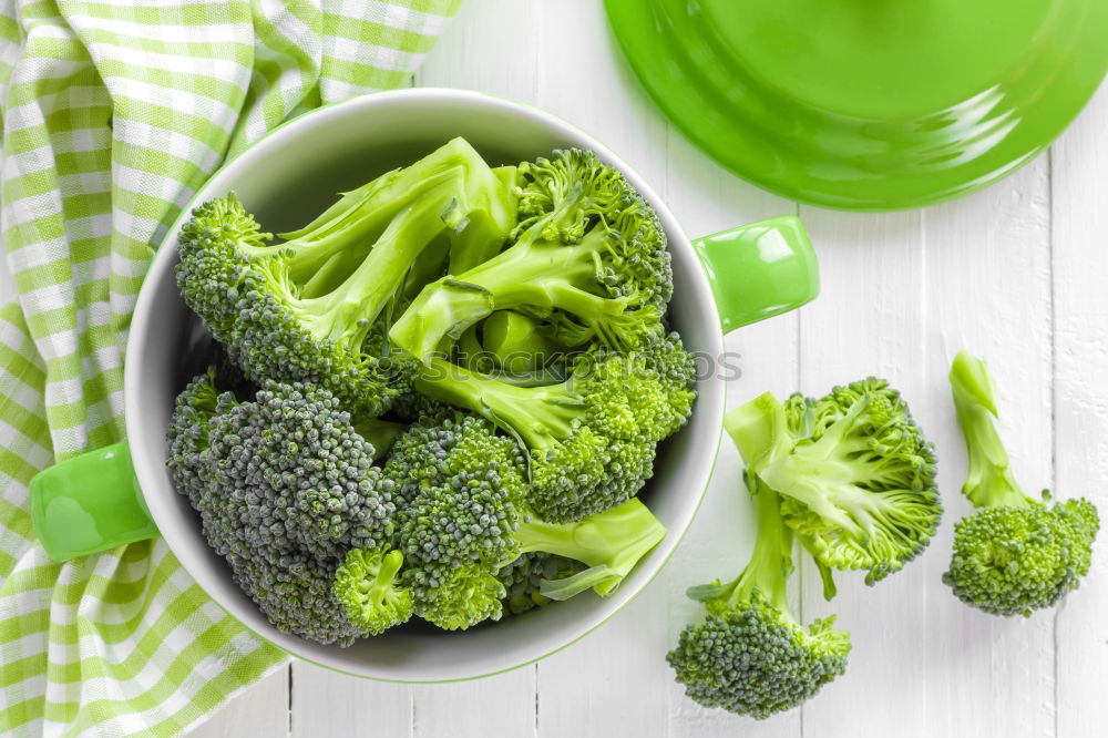 Similar – Image, Stock Photo Prepare broccoli cabbage on chopping board