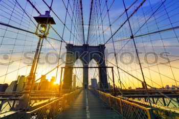 Similar – Image, Stock Photo Morning on the Brooklyn Bridge II