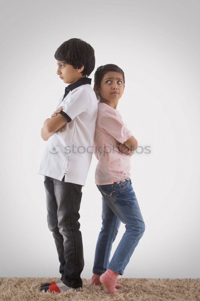 Similar – Image, Stock Photo Brother and sister in great hug in lifestyle image