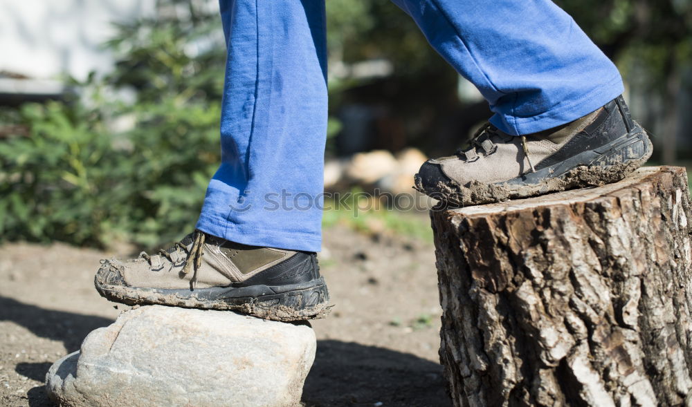 Similar – Obstacle course Station 2 (balance beam)