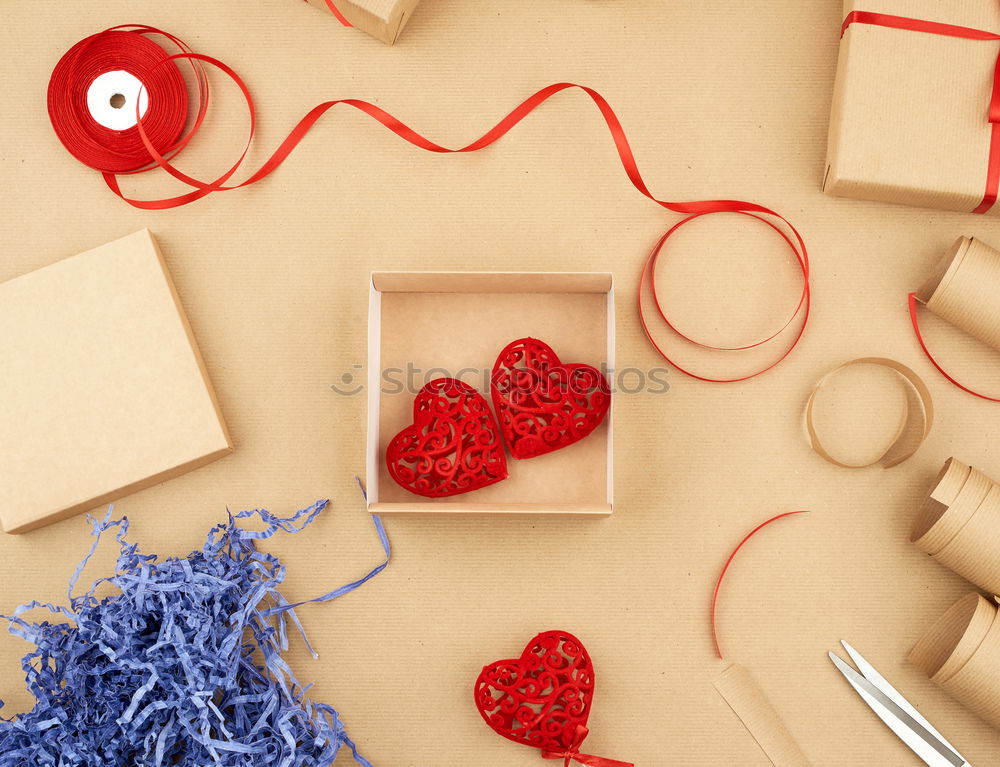 Similar – Image, Stock Photo Felt craft smartphone with heart over brown paper