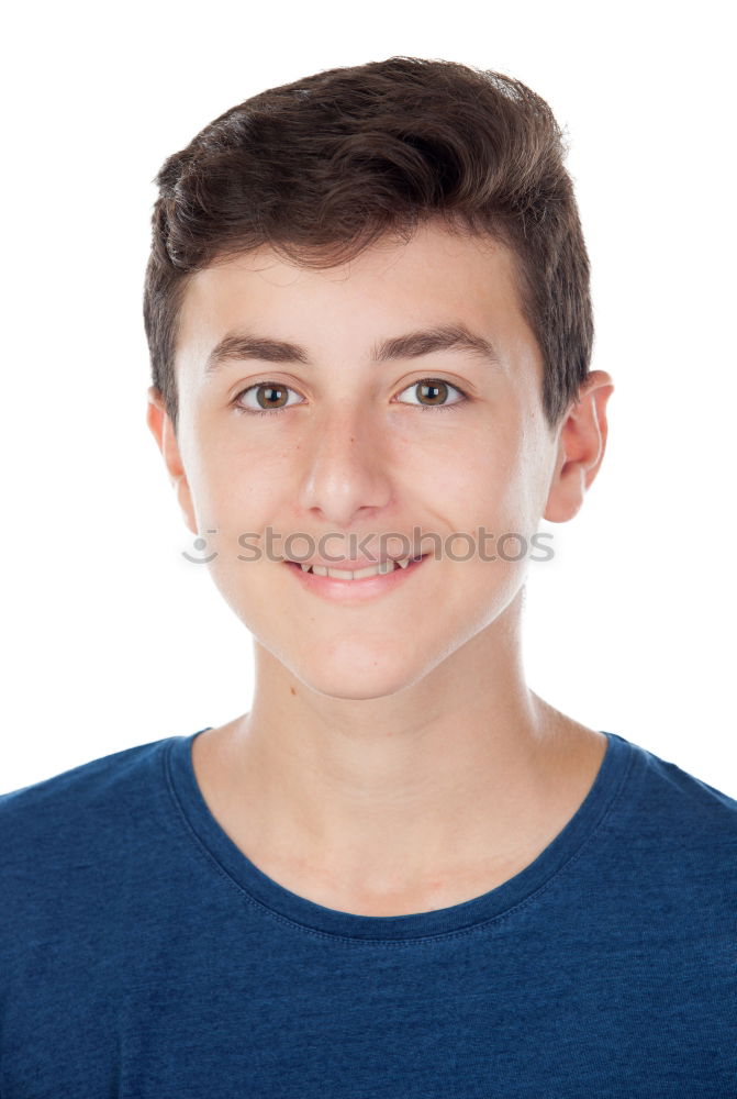 Similar – Image, Stock Photo Handsome brown-haired teen