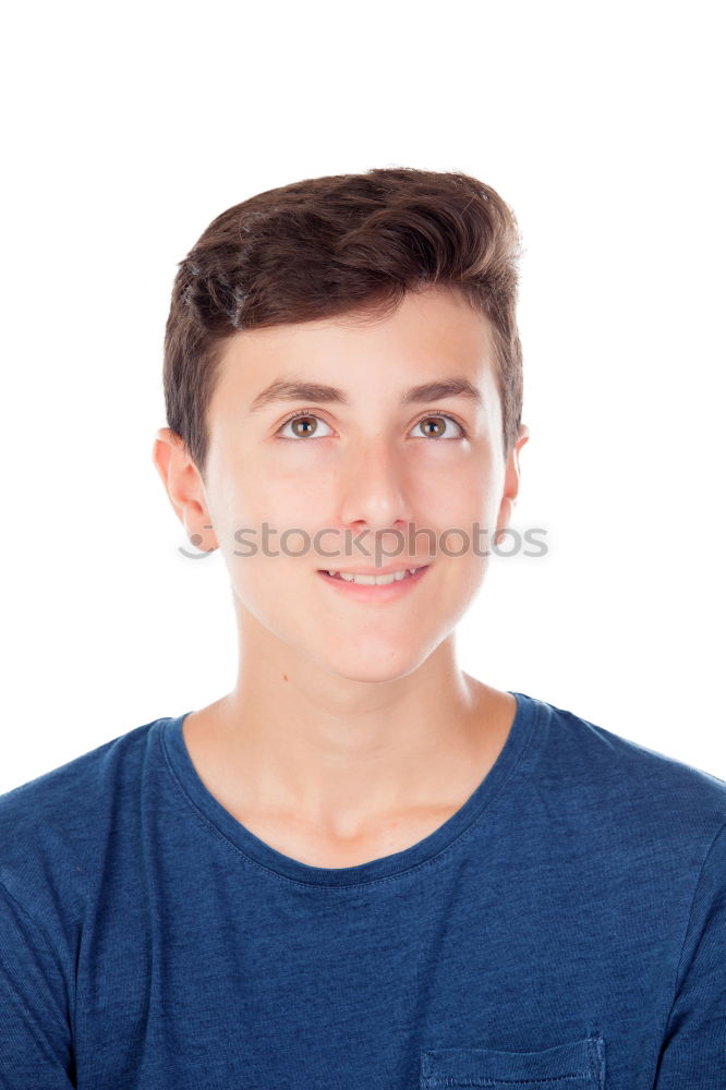 Similar – Image, Stock Photo Handsome brown-haired teen