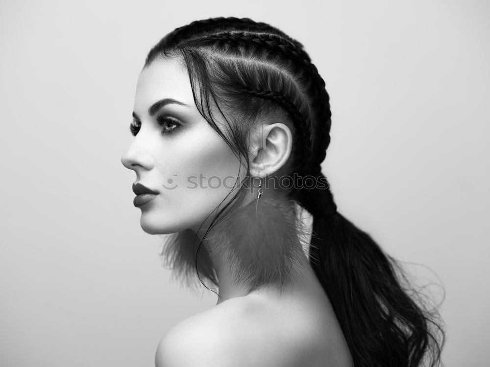 Similar – Image, Stock Photo Atractive young and punk woman with ombre hairstyle