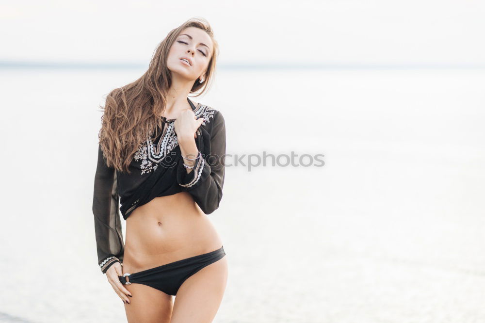Similar – Image, Stock Photo Portrait of a young fit beautiful healthy blonde woman posing