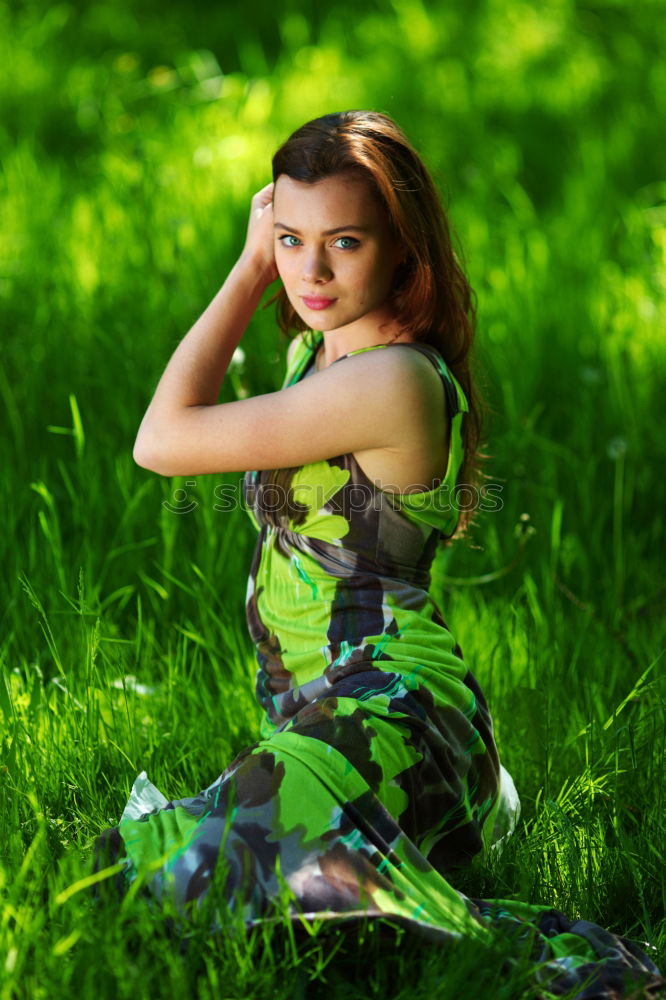 Similar – Image, Stock Photo Beautiful young woman with blue eyes looking at camera