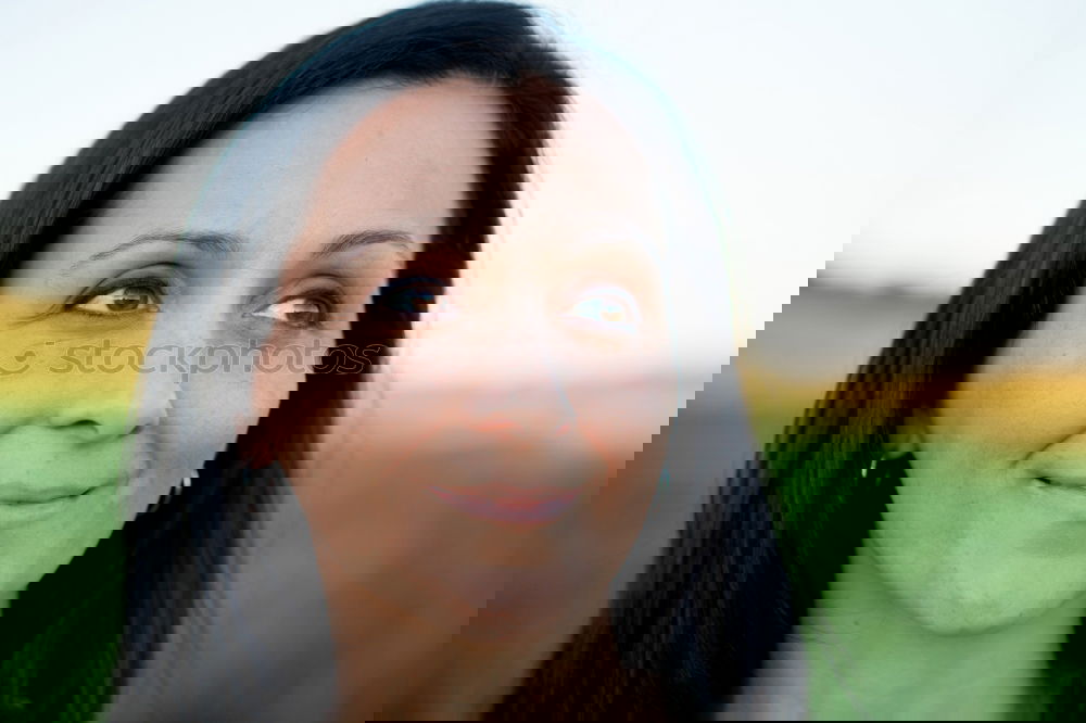 Similar – Image, Stock Photo Young beautiful woman with brunette hair