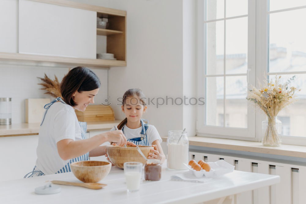 Similar – Image, Stock Photo family having breakfast at home