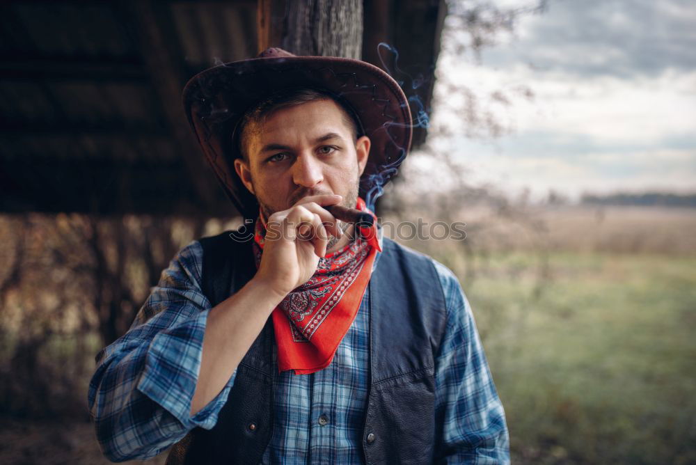 Similar – A Young Man standing in the woods