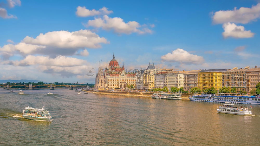 Similar – Prague cityscape with Vltava and Charles Bridge