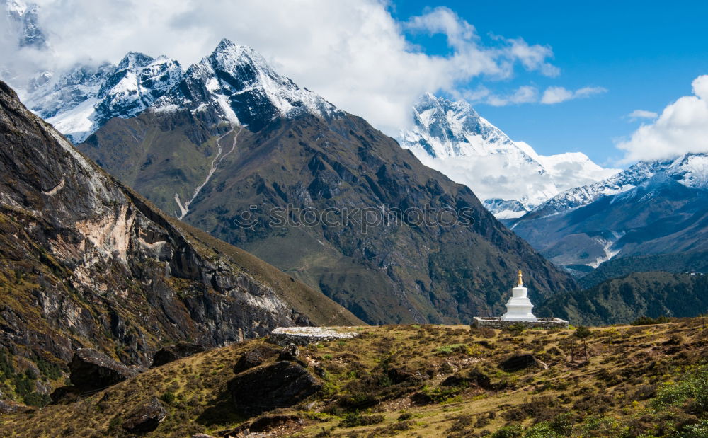 Similar – Passstraße zum Rettenbachgletscher mit Blick auf die Ötztaler Alpen