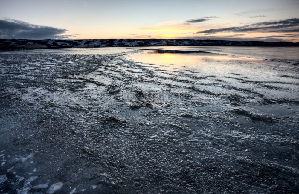 Similar – Image, Stock Photo Snow and puddle November