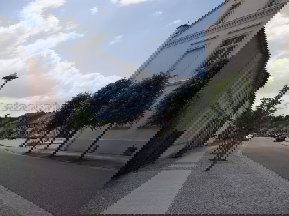 Similar – Image, Stock Photo Sunny small town in Brandenburg, house escape attempt