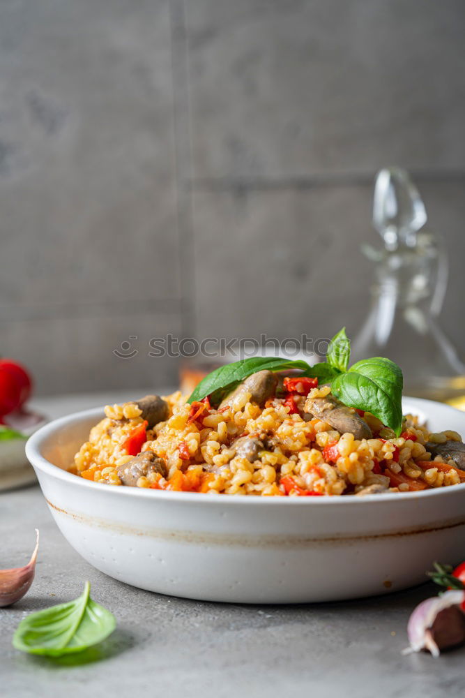 Similar – Image, Stock Photo Tortellini pasta with creamy sauce