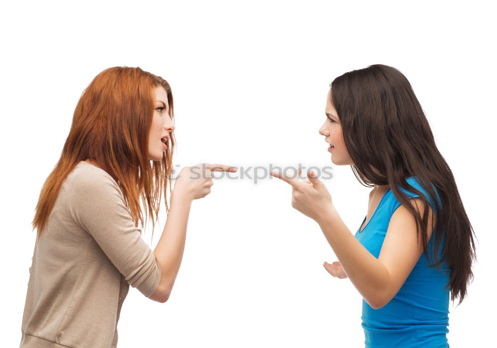 Image, Stock Photo Female couple standing together