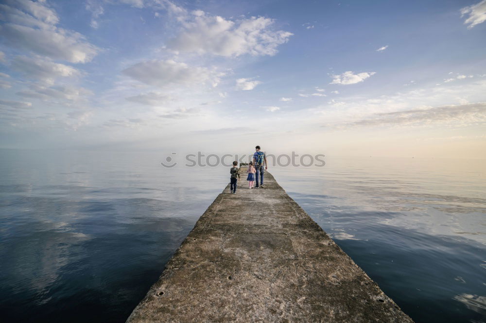 Similar – Image, Stock Photo Hike over the frozen Müggelsee lake